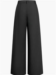 Hnewly  Office High-waisted Wide-leg White Suit Pants Women's Fall Loose and Drape Casual Straight Mopping Black Trousers