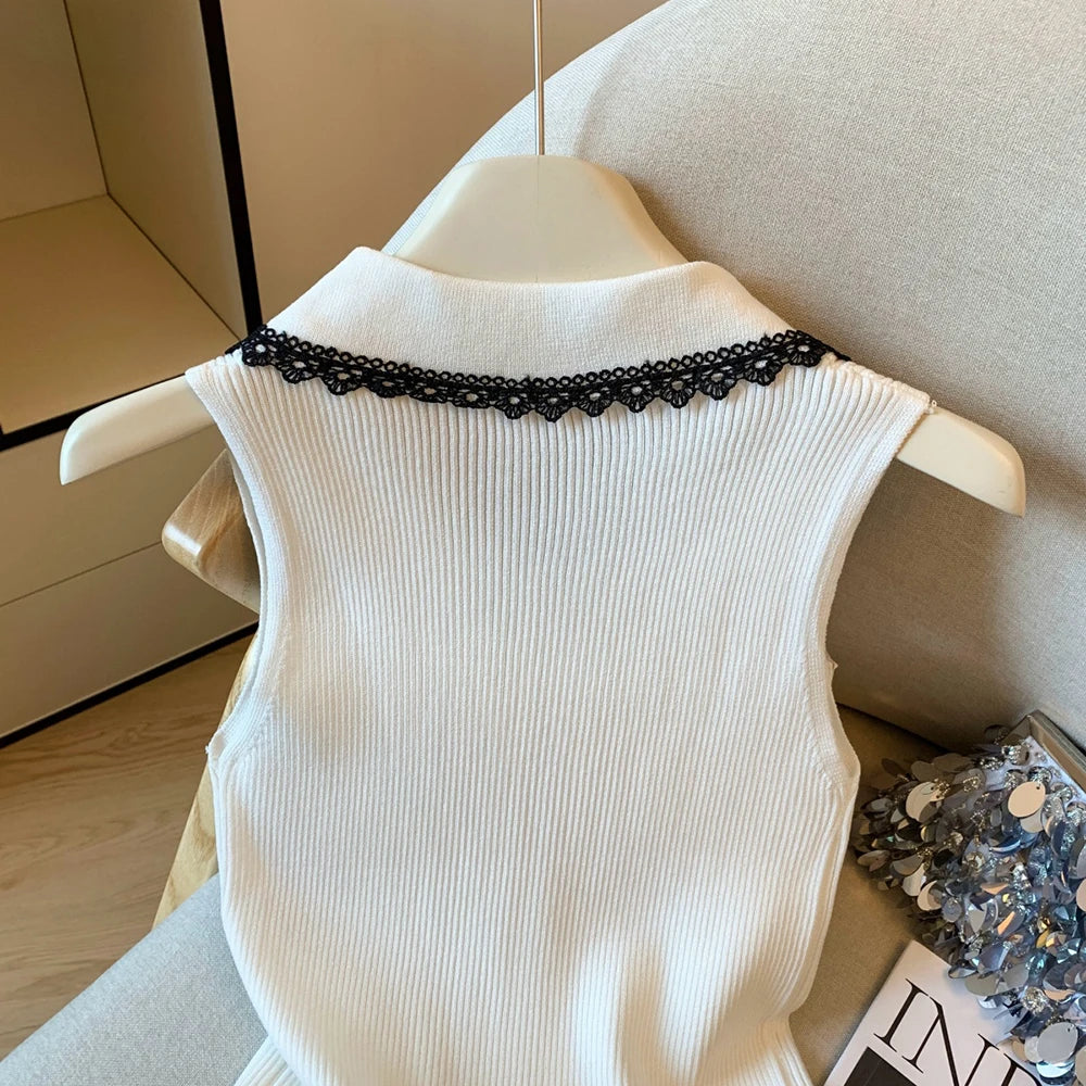 Hnewly  Half Zipper Stripe Pullover Sweater  Women Loose Knitted Base Shirt  2025 Spring /Autumn Japanese Style Long Sleeve Pullover Top