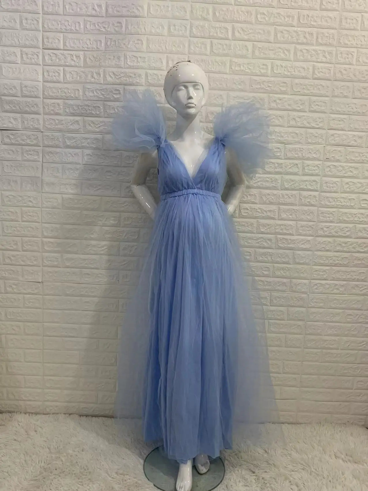 Hnewly  New Tulle Maternity Dress for Photoshoot Pregnancy Shooting Baby Shower Dresses For Pregnant Woman Long Photography Session Gown