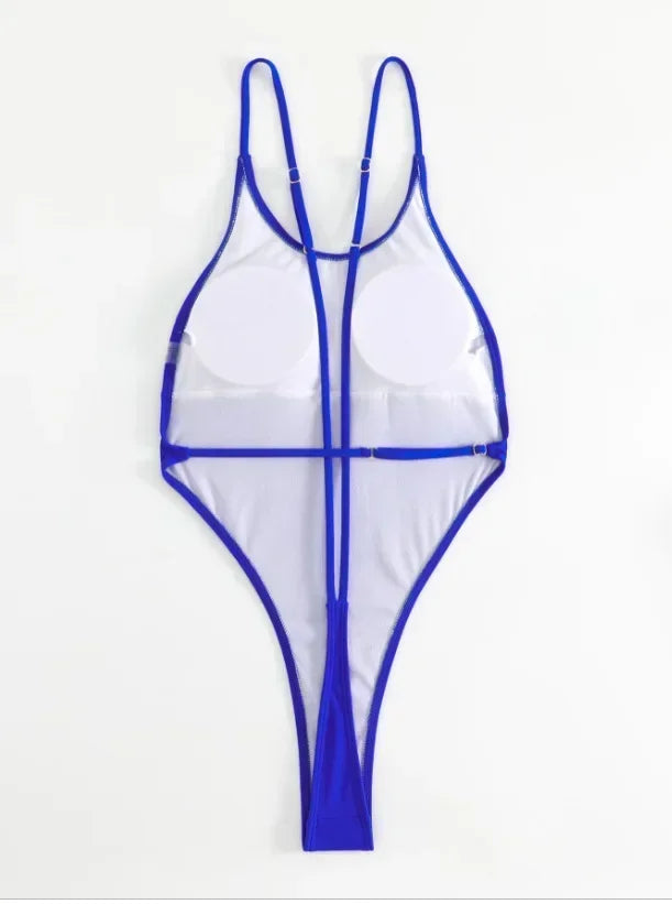 Hnewly  Extreme Mini Micro String Cross Backless Women Monokini Swimwear One Piece Swimsuit Female High Cut Bathing Suit Swim Beachwear