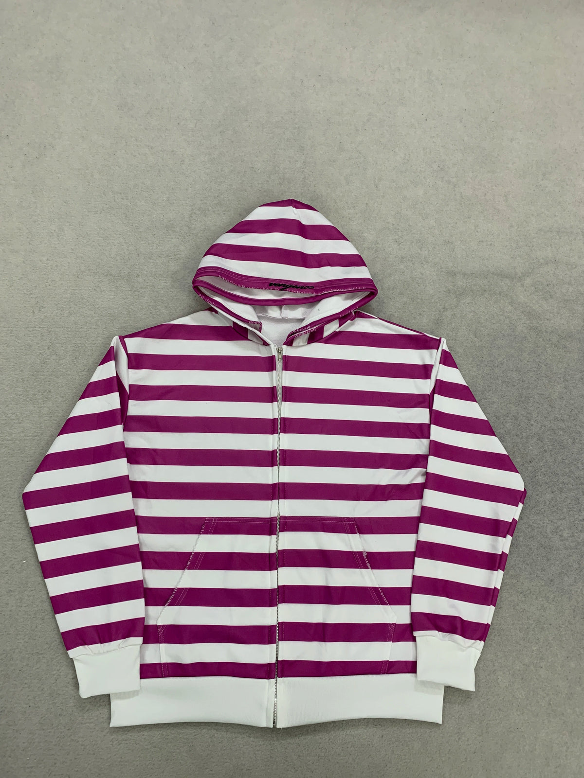 Hnewly  2000s Punk Hip Hop Rock High Street Men Hooded Stripes Pattern Print Fashion Versatile Casual Autumn Winter Coat emo Sweatshirts