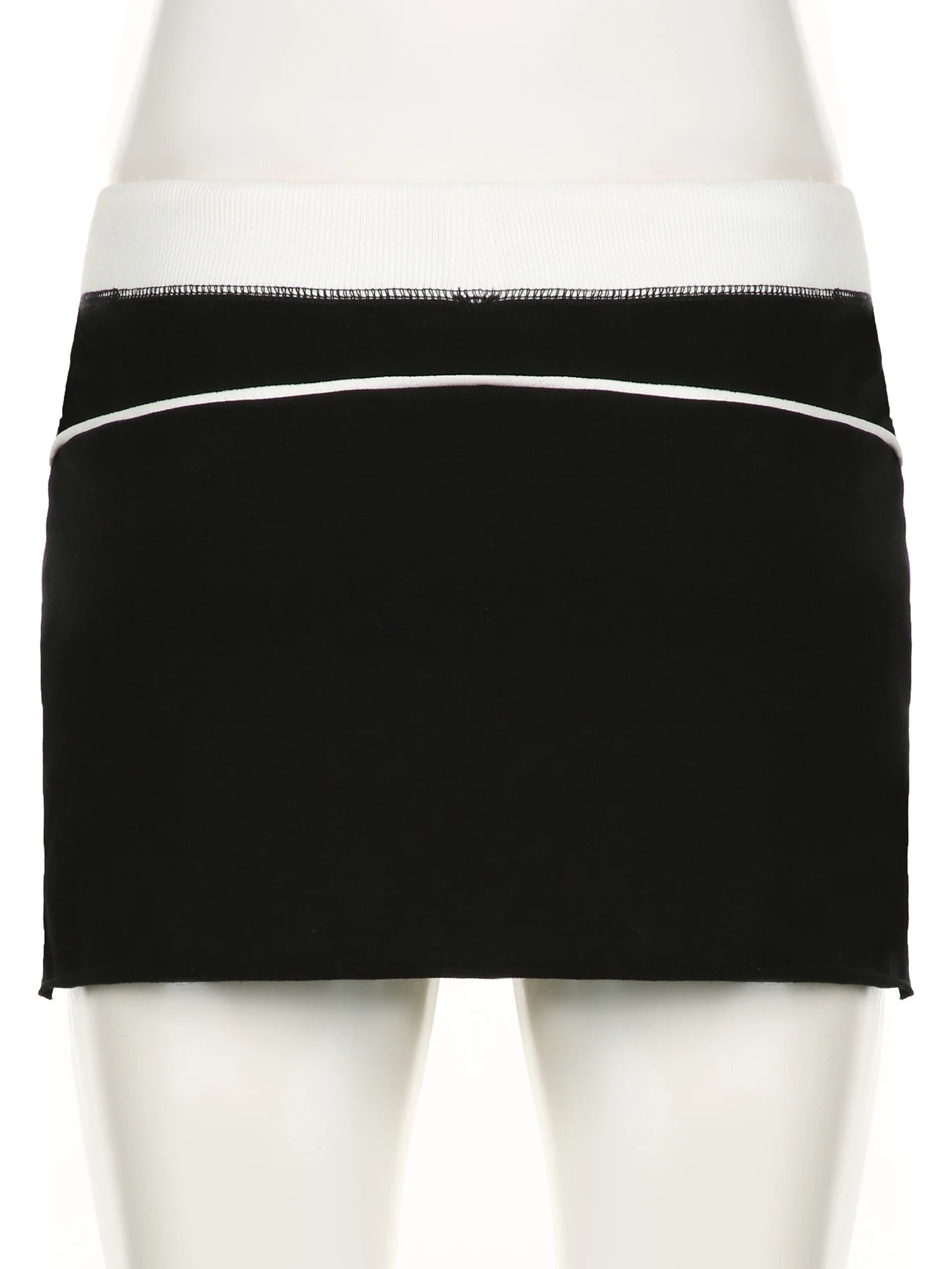 Hnewly Sporty Activewear Patchwork A-Line Skirts Preppy Style Casual Slim Low-Waisted Super Mini Skirts Women Summer Fashion
