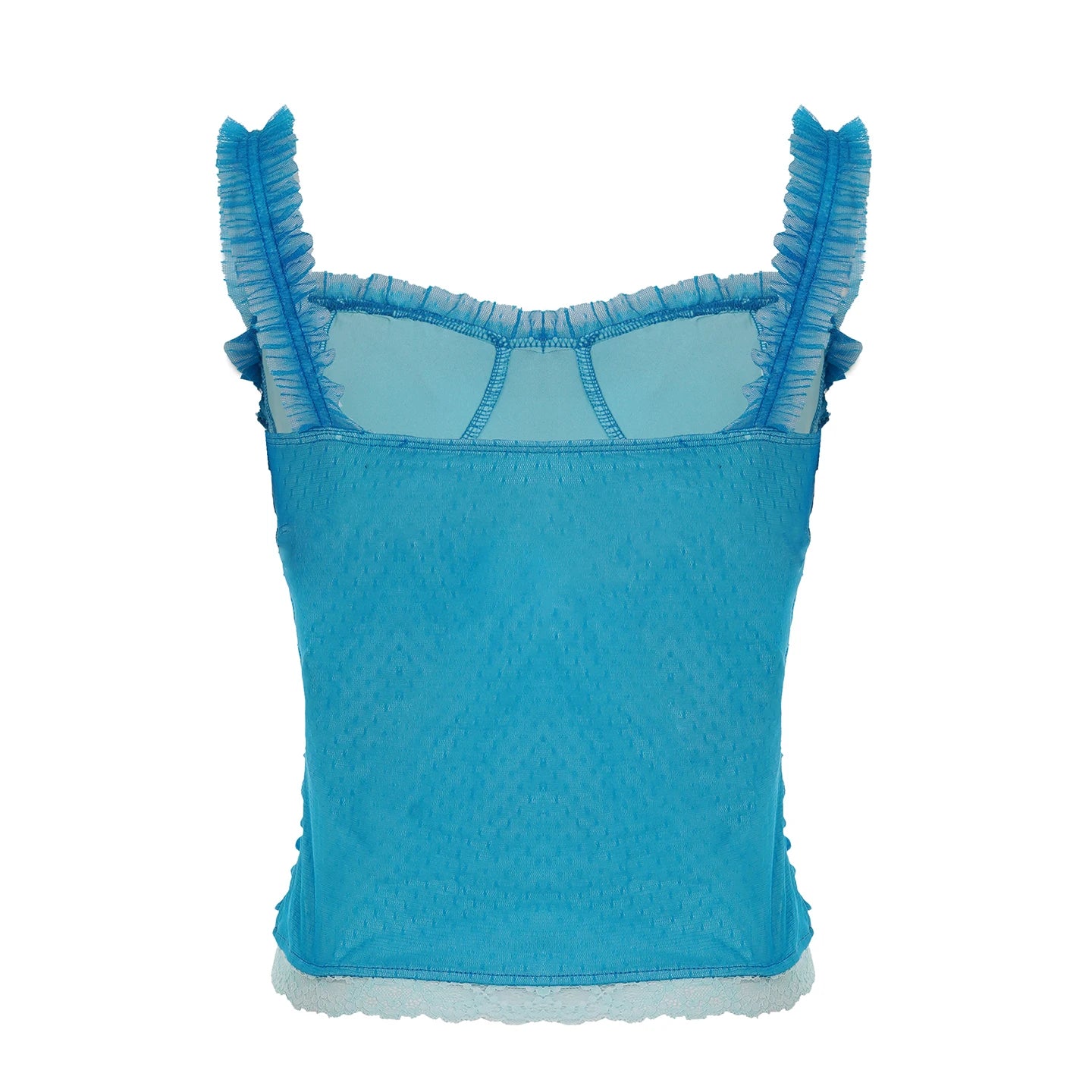 Hnewly Fashion Lace Spliced Dot Prints Skinny Women Camisole Tops Summer Sweet Y2k Backless Bow Blouses