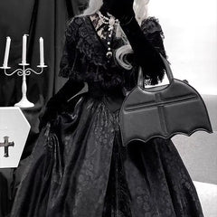 Hnewly  Gothic Vintage Palace Princess Dress Elegant Hollow Out Lace Ruffles Shawl High Waist Lolita Ultra Long Dress