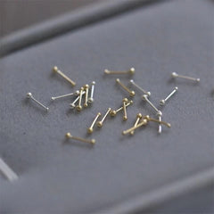 Hnewly  Ball Tragus Stud Earring Mini Small Stud Lobe Piercing Cartilage Stud Color Helix Jewelry Barbell Piercing Earrings