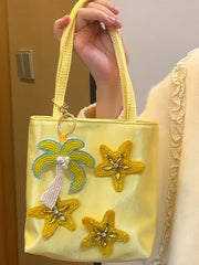 Hnewly  Patchwork Embroidery Luxury Exquisite Women's Handbags Korean Sweet Y2k Aesthetic Clutches Fashion Purses Casual Top-Handle