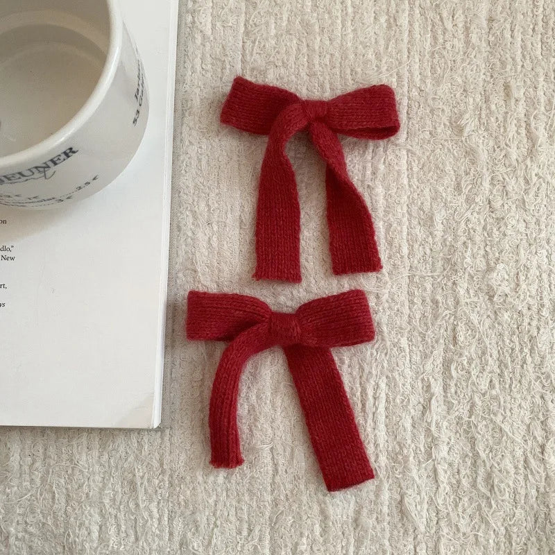 Hnewly cute winter outfits Autumn/Winter Large Plush Hairbows Girls Hair Accessori Women Fashion Soft Warm Bowknot Hair Clips Hairpin Pretty Accessories