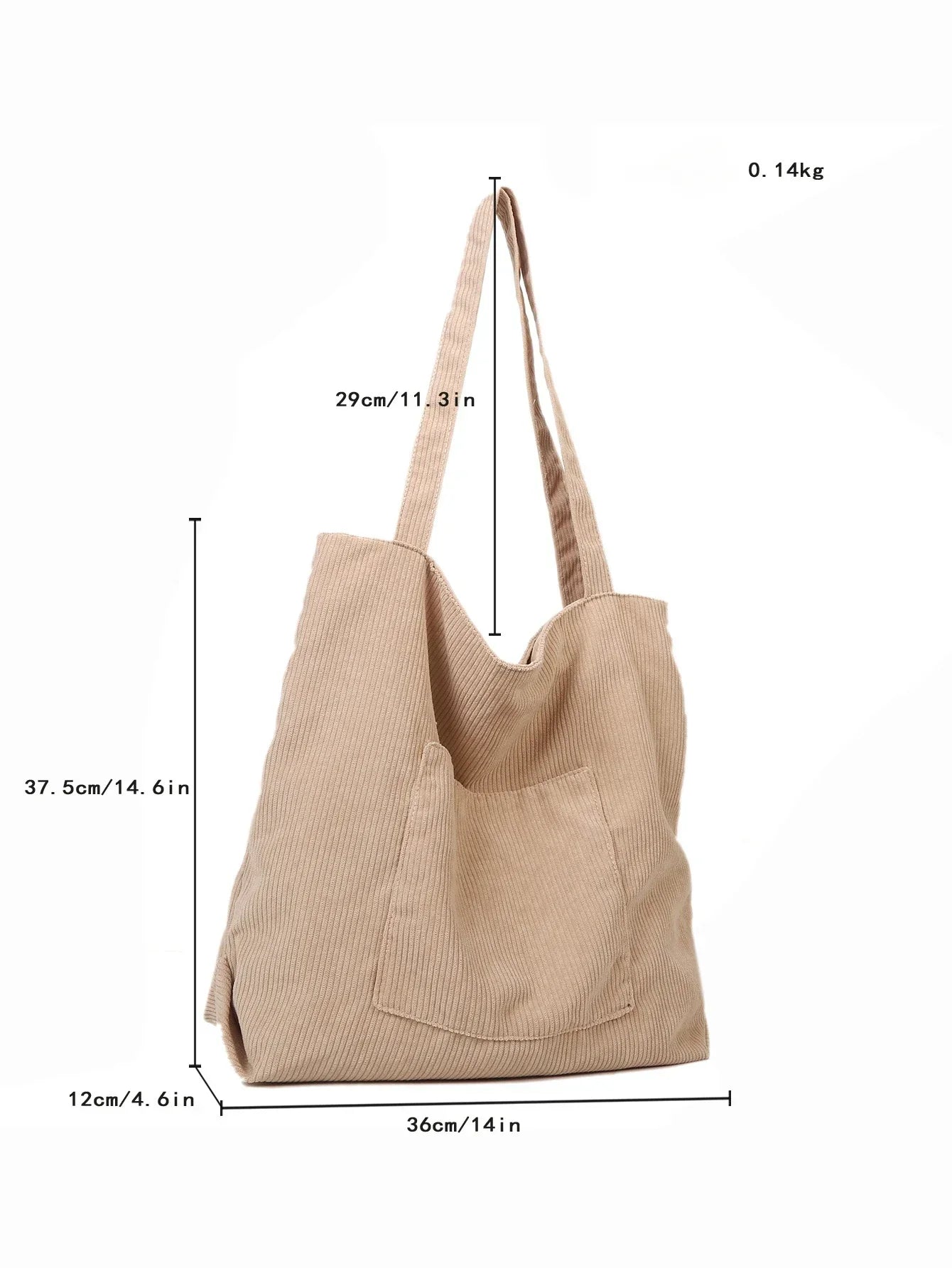 Hnewly Women Corduroy Tote Bag Large Shoulder Hobo Bags Casual Handbags Big Capacity Shopping Work Bag