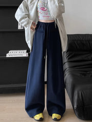 Hnewly  Streetwear Y2K Women Sweatpants Vintage Loose Hip Hop Design Pant Casual Fall Winter High Waist American Retro Bf Trousers