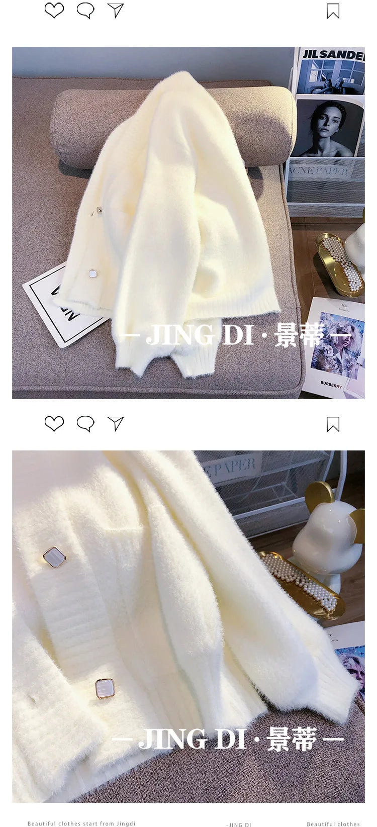 Hnewly  Soft Knitted Sweater Cardigan Coat 2023 New Women Spring Autumn New  Warm Comfortable Long Sleeve V-Neck Fashion Top Coat