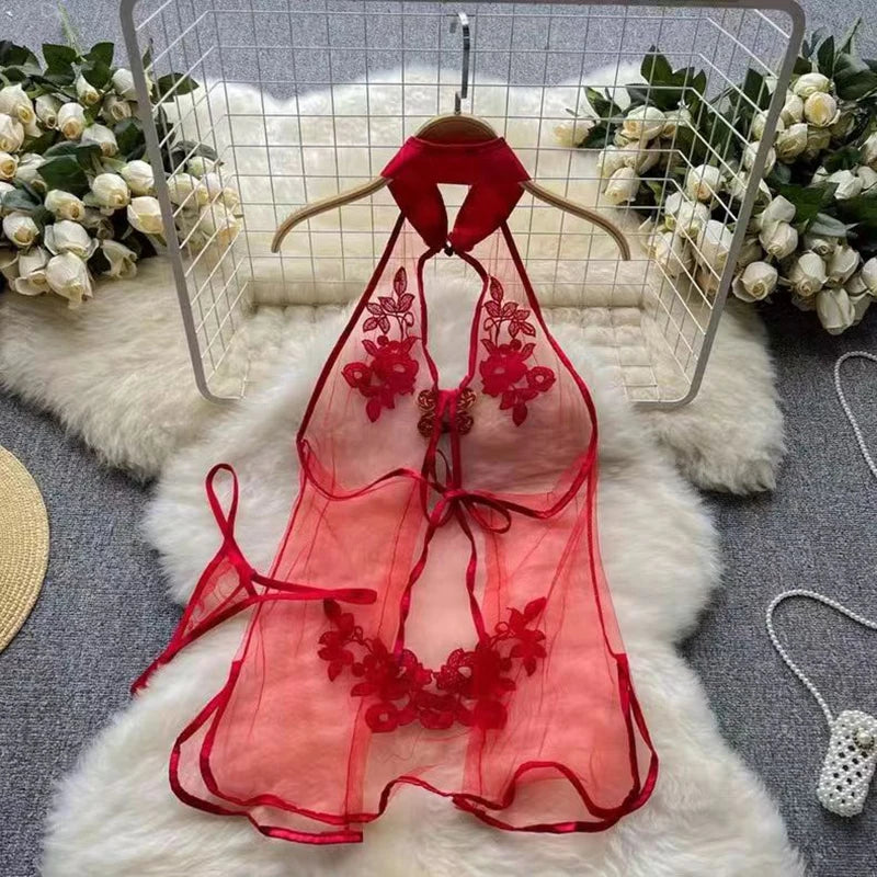 Hnewly New in Christmas Dress Women's Secret Clothes Sexy Slim Red Short Dress Pajama Erotic Lingerie Winter Hotsweet Bodycon Nightwear