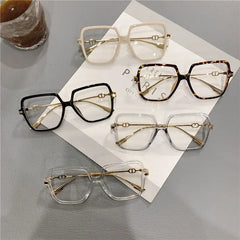 Lunivop  Fashion Oversized Square Eyewear Women Retro Chic Blue Light Bloking Glasses Trendy Brand Design Decor Optical Frames Computer