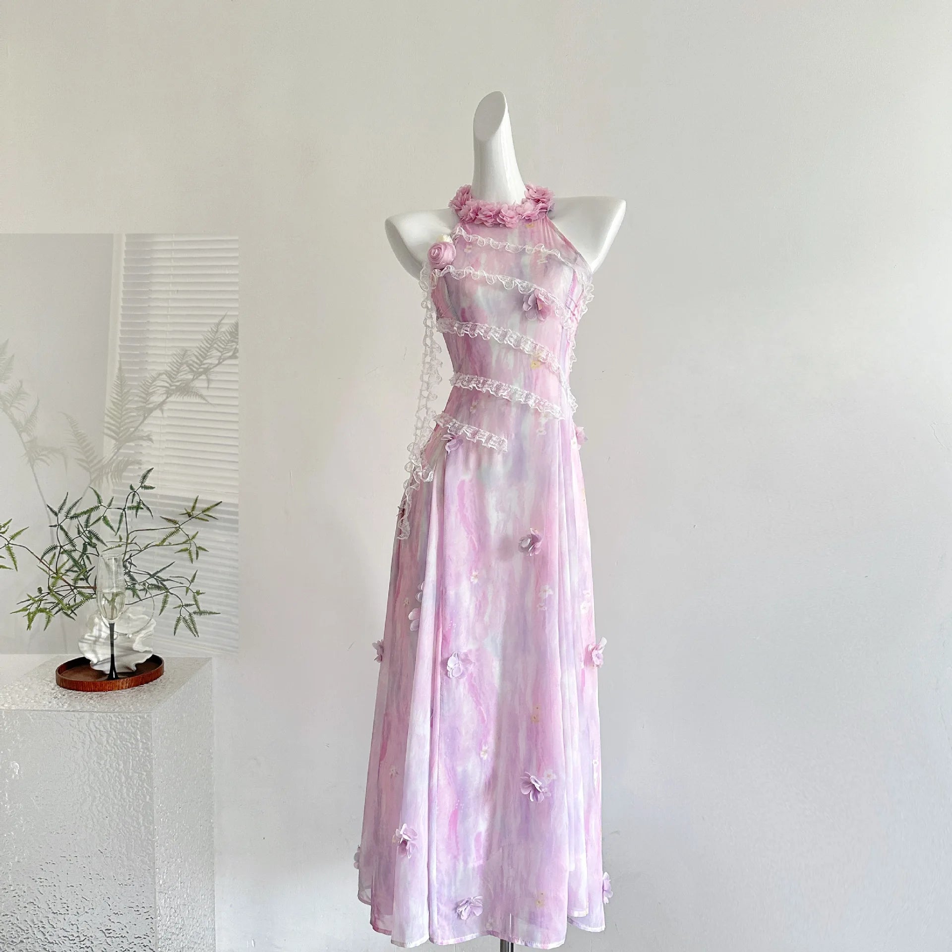 Hnewly Fashion Patchwork Slim Dress Women's Round Neck Sleeveless Casual A Line Dresses 2025 Summer New Tide