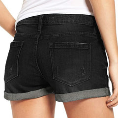 Hnewly  Vintage Distressed Mini Shorts Women Summer Hip Wrapping Denim Shorts Woman Streetwear Low Waist Slim Fit Hot Pants Female