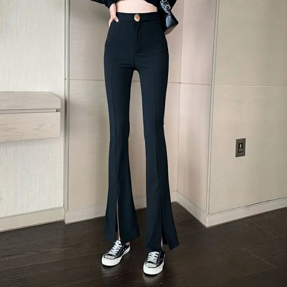 Hnewly  Jeans Bell Bottom Pants Woman Denim Jeans Pants For Women High Waisted Flare Leggings Skinny Vintage Hot Korean