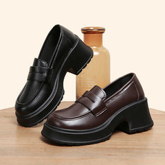 Hnewly Women's Loafers Spring British Style Slip On Platform Mary Jane Shoes Woman Japanese Jk Uniform Lolita Shoes Women