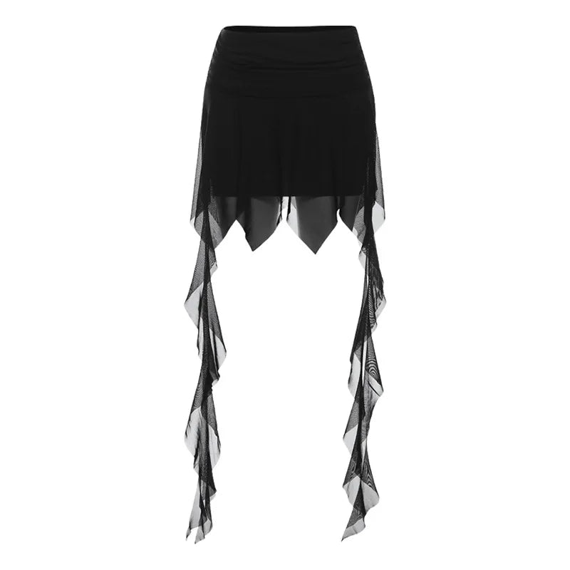 Hnewly  Spring New Solid Color All-match High Street Fashionable Personalized Tight Sexy Hot Cool Women's Tassel Pencil Skirt