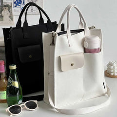 Hnewly  Girl's Women's Handbag Canvas Crossbody Bag Student's Shopping Bags Shoulder Bag For Work Traveling Beach