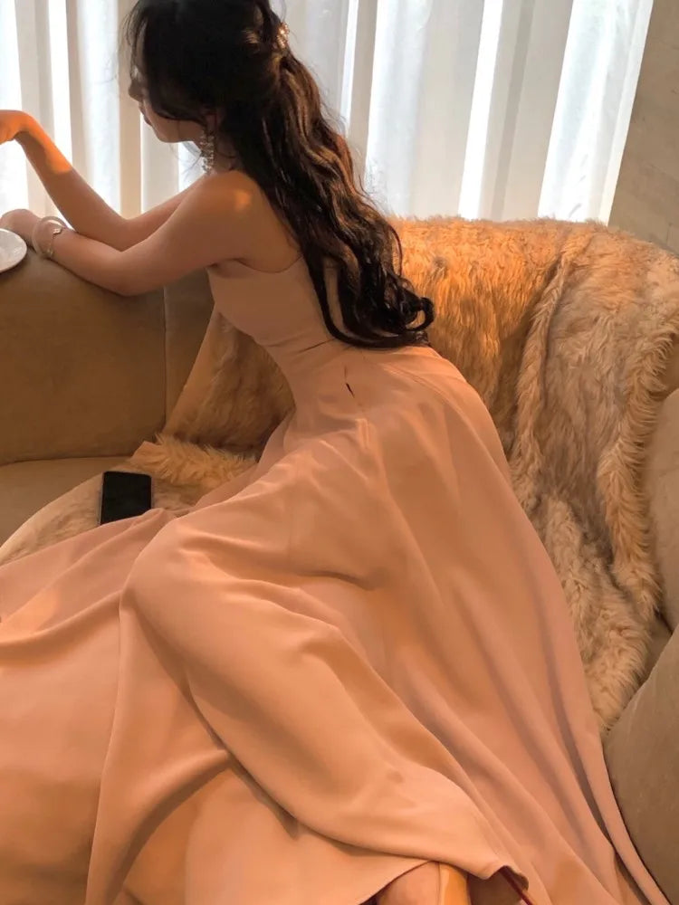Hnewly winter club outfits Fashion New Women Elegant Casual Midi Party Dress Sleeveless A-Line Solid Chic Birthday Prom Vestidos Female Clothes Robe Mujers