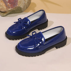 Lunivop  Large Size Mary Jane Shoes Women's Casual Shoes Spring Summer Autumn New Style Velvet Butterfly Knot Loafers round Toe Rubber...