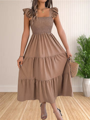 Hnewly  Womens Sweater Dress Summer Color Block Crewneck Short Sleeve Cut Out Bodycon Dresses