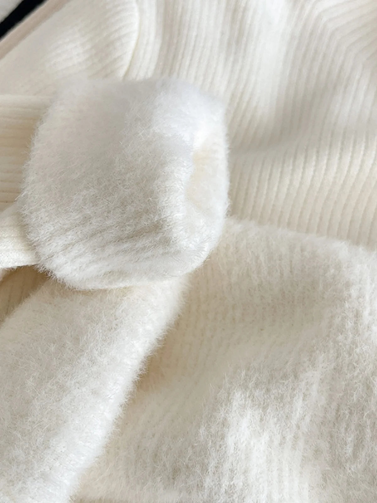 Hnewly  Lace Edge Half High Collar Sweater Autumn Winter New Women's Long Sleeve Top Warm Solid Color Slim Basic Knit Pullover