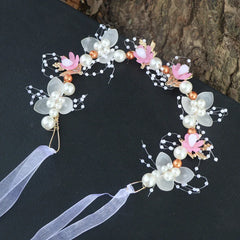 Hnewly  1pc Children Hair accessories Forest style Flower wreath Extremely fairy-like Hairband Hair hoop Princess Flower girl Hairpin fo