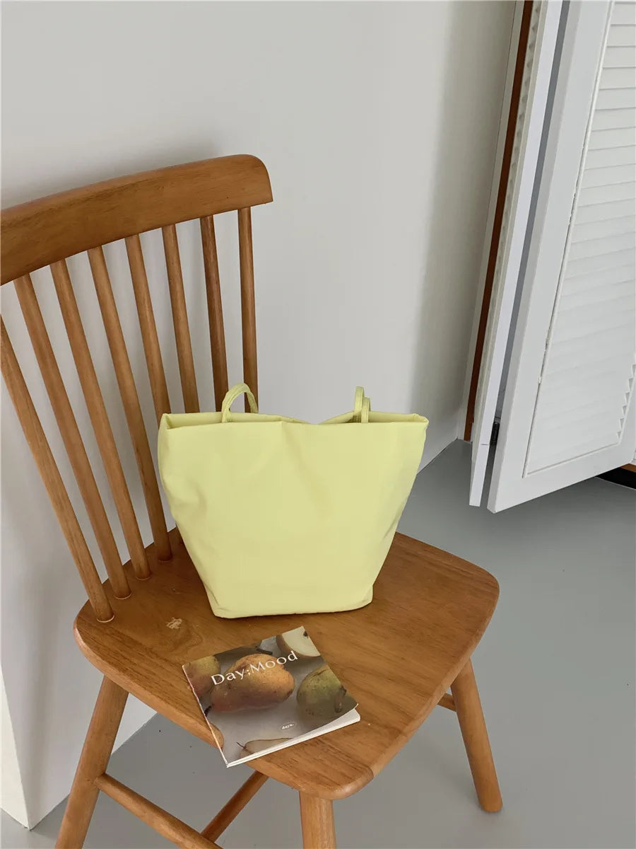 Hnewly  Casual Nylon Bucket Bags for Women Handbags Fashion Designer Bag NEW Shoulder Bag Soft Light Tote Shopper Purse Female Tote Bags