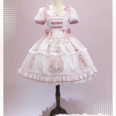 Hnewly  Japanese Sweet Lolita Kawaii OP Dress Women Pink Princess Y2k Bow Ruffles Dresses Female Korea Style Design Chic Outfits