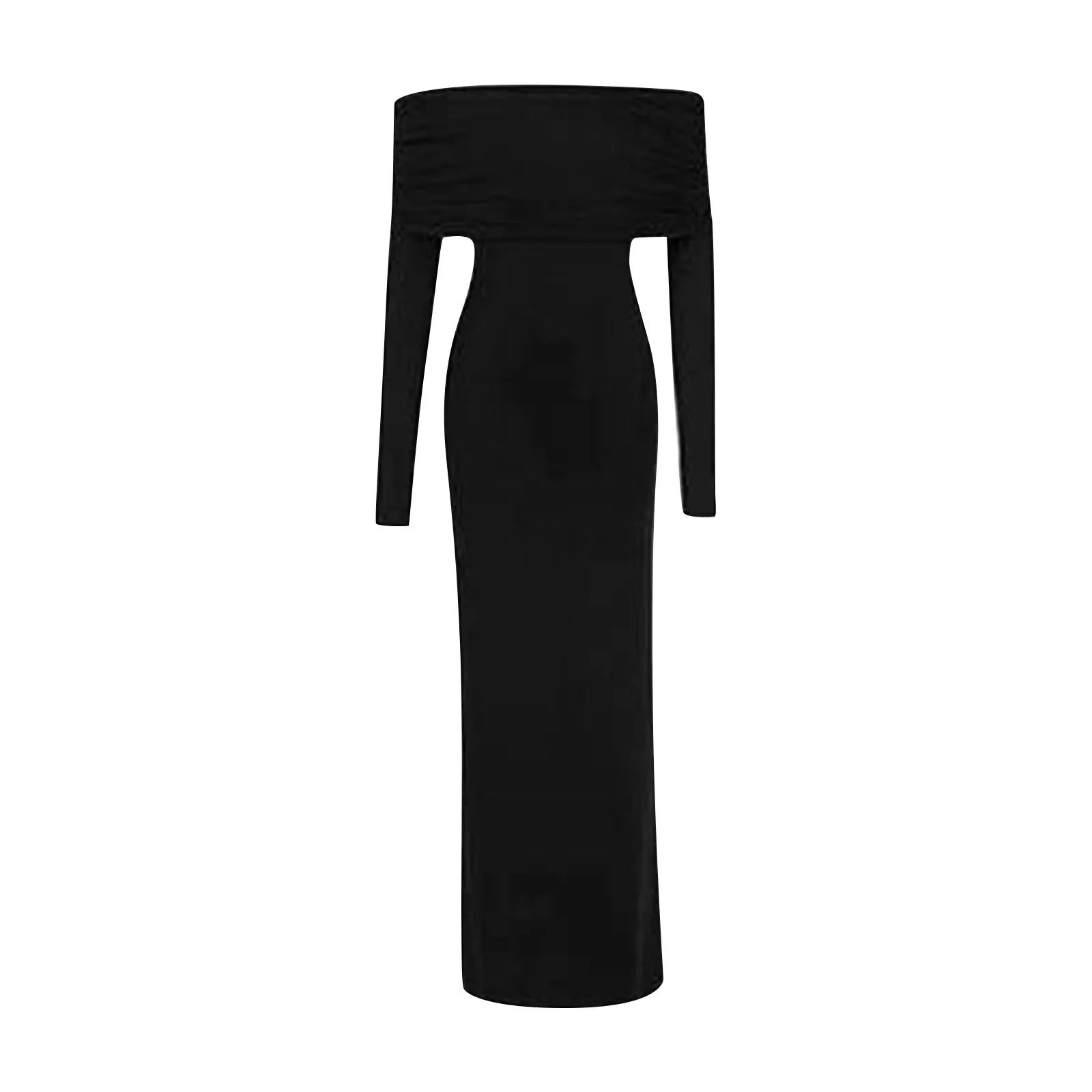 Hnewly DRESS TO IMPRESS One Shoulder Style Long Sleeved Dress For Women Fashionable Slim Fit And Slimming Effect Paired With French Long Skirt For Women