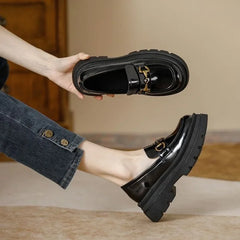 Hnewly  Women's Shoes Loafers Korean Style Non Slip Ladies Pumps Popular Elegant Dress Footwear Comfortable Spring Wholesale Lastest On