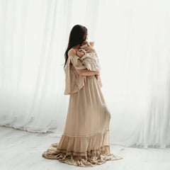 Hnewly  Elegant Maternity Dress for Photography Lace Gown Pregnant Women Photoshoot Costume Pregnancy Studio Props