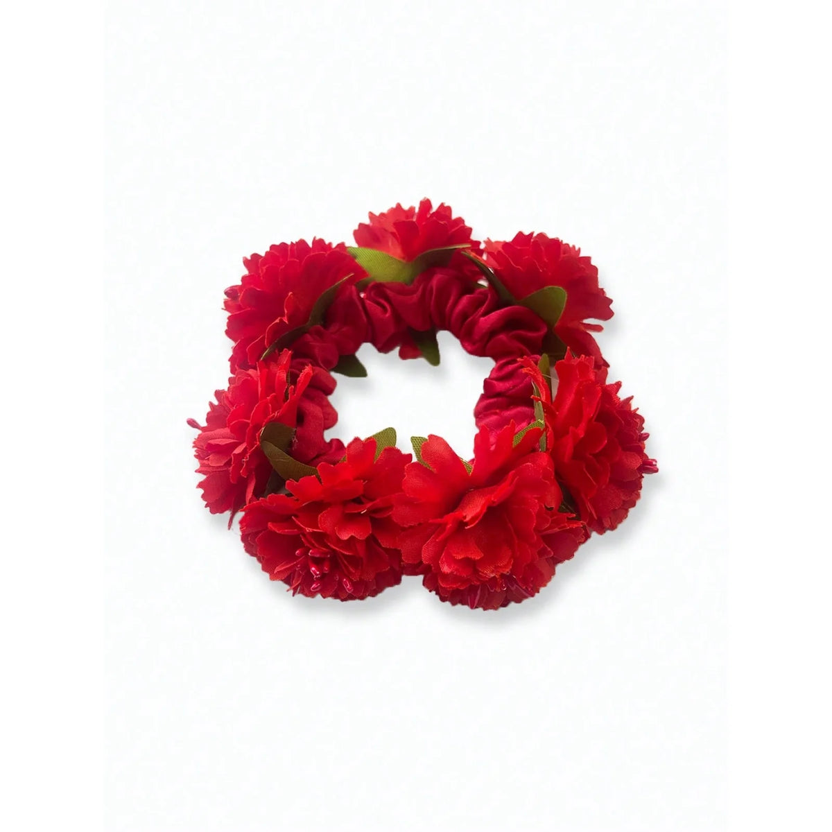Hnewly  1pc Women's New Spring & Summer Solid Color Artificial Fabric Flower Hair Scrunchie, Suitable For Beach, Hawaii Vacation, Daily