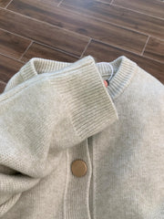 Hnewly  Elegant Button Sweater Cardigan Women's Autumn  Winter New Korean Loose Knitted Long Sleeved Jacket  Versatile O-neck Top