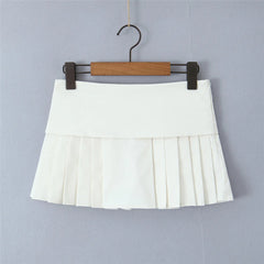 Hnewly  Black mini skirts vintage y2k clothes kawaii cute skirts korean fashion Summer white skirts for women micro skirts pleated white