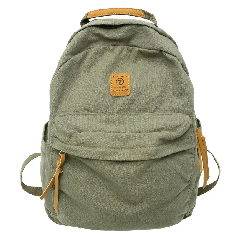 Hnewly  Girl  School Bag New Fashion College Student Vintage Women Backpack Canvas Female Laptop Bag Travel Kawaii Ladies Backpack