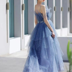 Lunivop  Elegant Spaghetti Strap Evening Dress A-line Sleeveless Prom Dress Sweetheart Formal Party Gowns