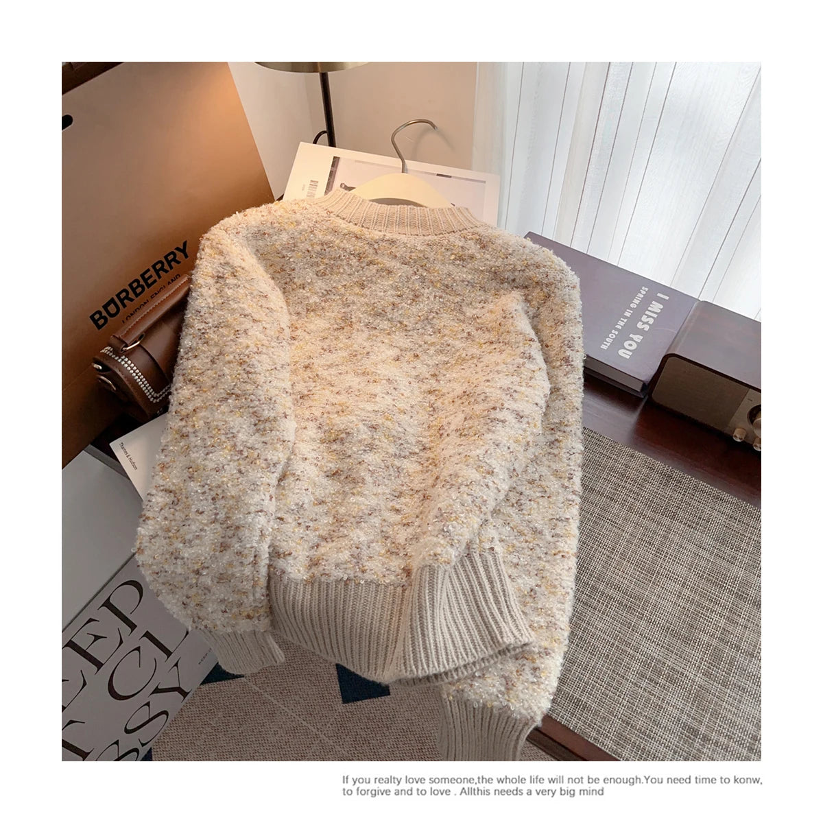 Hnewly  Luxury Pearl Button Sweater Women O-Neck Long Sleeve Cardigan Coat  Single Breasted Warm Jacket Casual All-Matched Knitwear Top