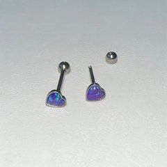 Hnewly  1Pc Trendy Sweet Cool Style Stainless Steel 1.6mm Sparkling Heart Tongue Stud Unique High Quality Body Piercing Gift