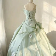 Hnewly  Sen Style Evening Gown Strapless Slimming Adult Gift Princess Dress Birthday Party Host Performance Dress
