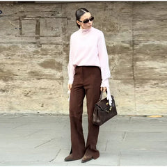 Hnewly  Casual Glove Knitted Sweaters Women Hollow Out Full Sleeve O-neck Loose Pullovers Female Winter Chic Lady Knitwears New