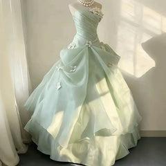 Hnewly  Sen Style Evening Gown Strapless Slimming Adult Gift Princess Dress Birthday Party Host Performance Dress