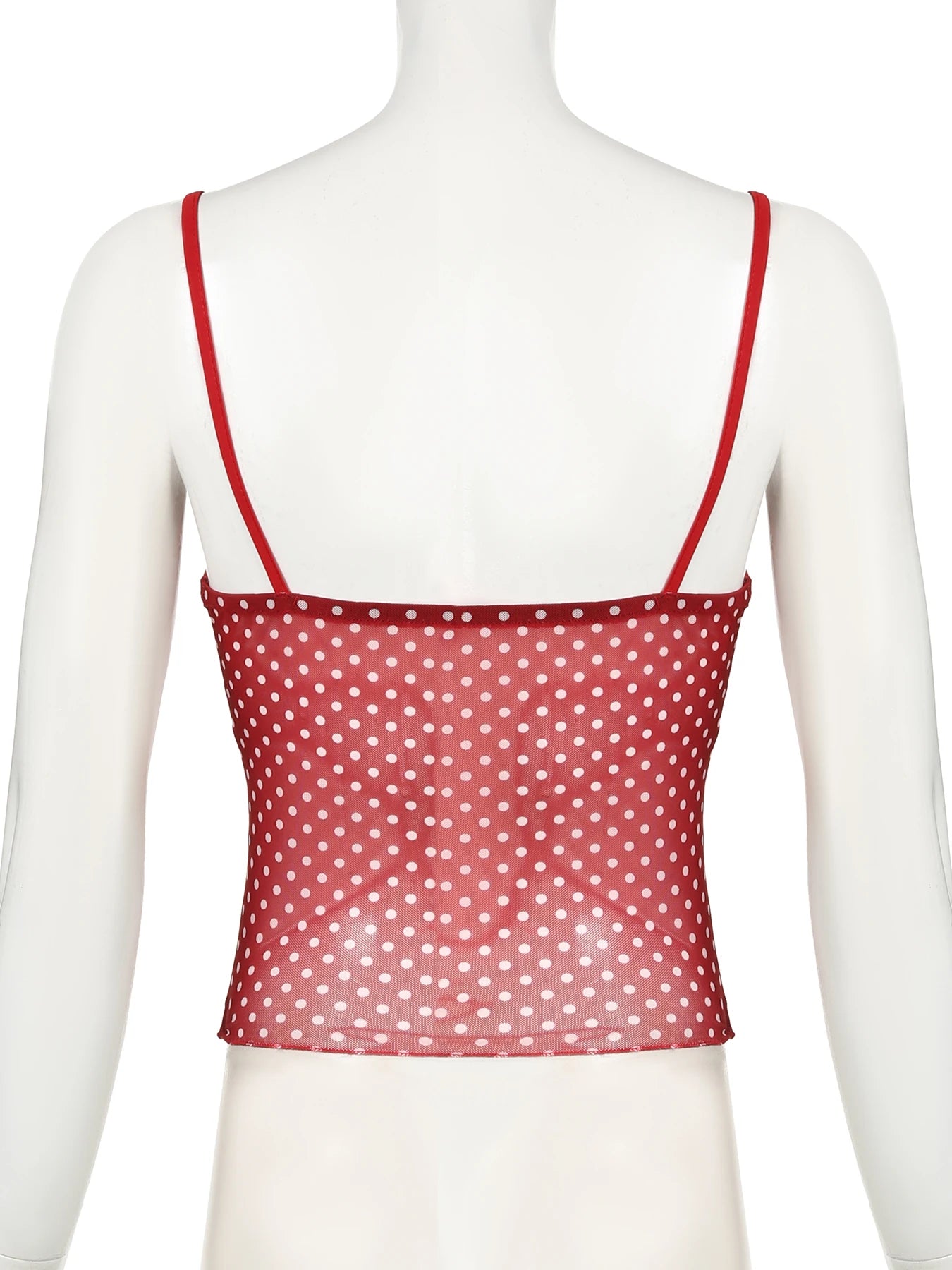Hnewly Sexy Slim Dot Printed Camis Tops Holiday Contrast Color V-Neck Sleeveless Tank Tops Women 2024 Summer Fashion Streetwear