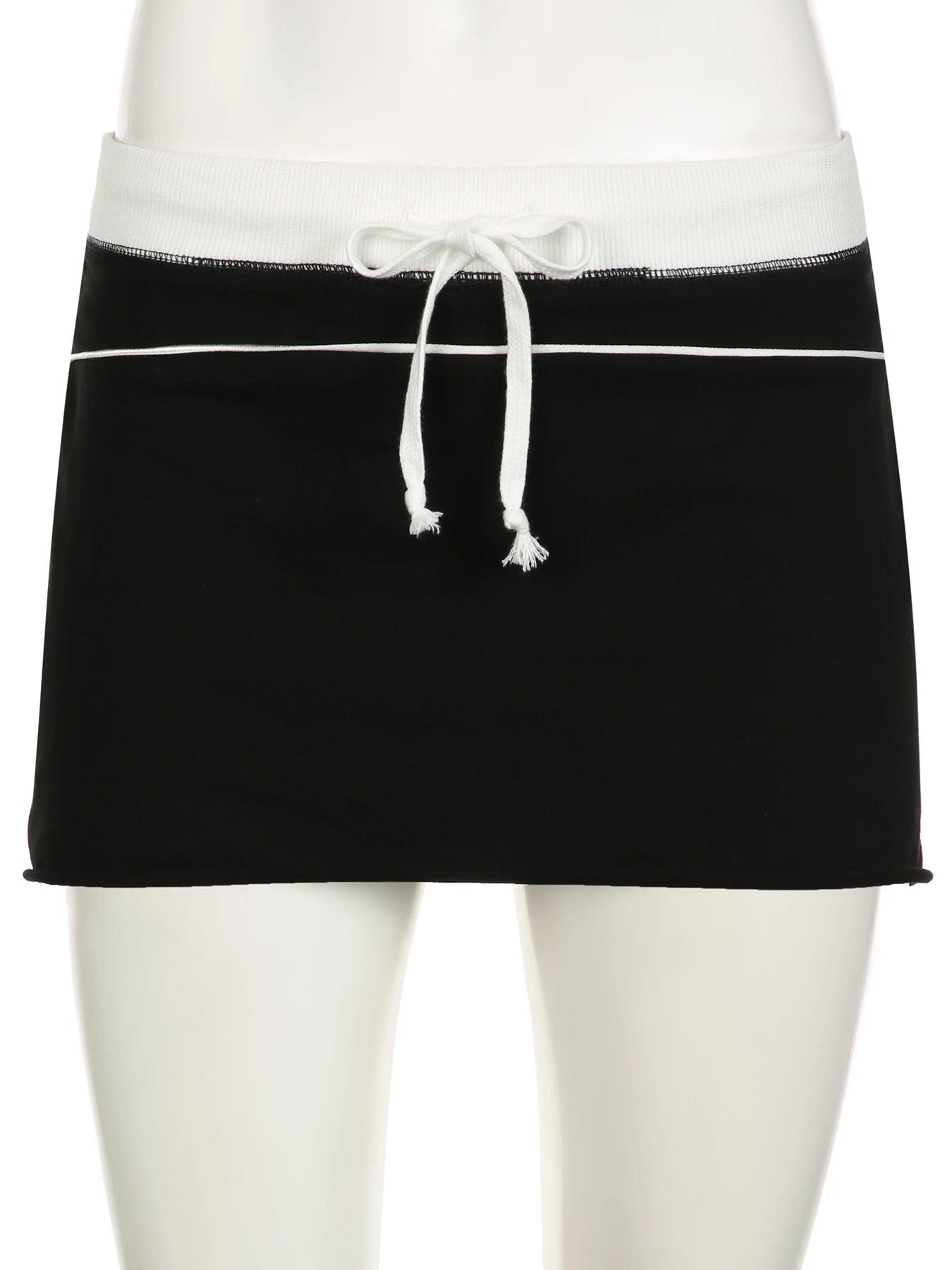 Hnewly Sporty Activewear Patchwork A-Line Skirts Preppy Style Casual Slim Low-Waisted Super Mini Skirts Women Summer Fashion