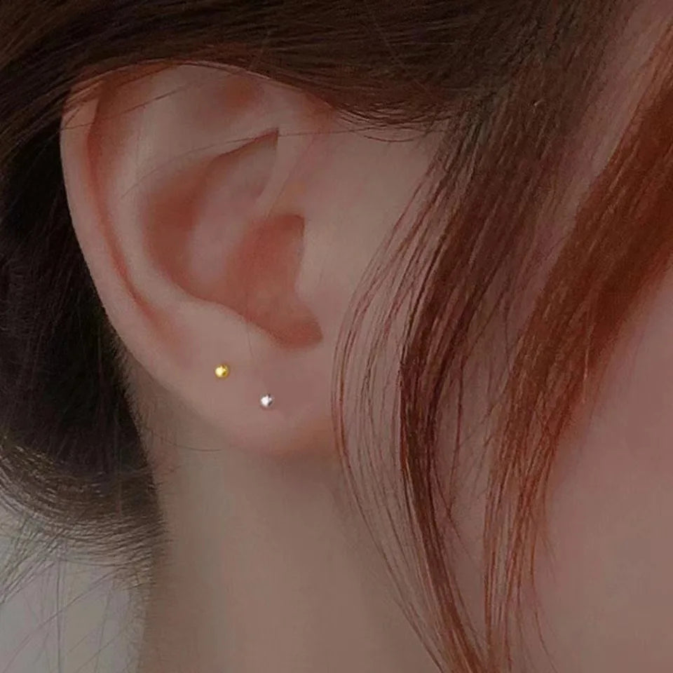 Hnewly  Ball Tragus Stud Earring Mini Small Stud Lobe Piercing Cartilage Stud Color Helix Jewelry Barbell Piercing Earrings