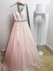 Hnewly  Pink Shoulder V-neck Sleeveless Embroidered Decal With Bright Diamond Toast Dress Fish Tail A Edition Evening Dress Customized