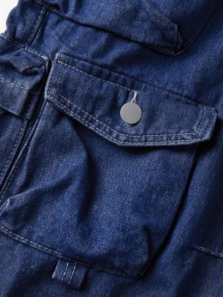 Hnewly - Washed Multi Pocket Cargo Jeans ddbos-shop