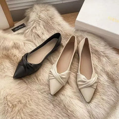Hnewly Ladies Shoes on Sale New Fashion Pointed Toe Shallow Mouth Solid Women's Flats Summer Casual Work Women Lucky Shoes Zapatos