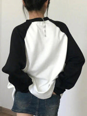 Hnewly Versatile Raglan Oversized Long Sleeve Tee