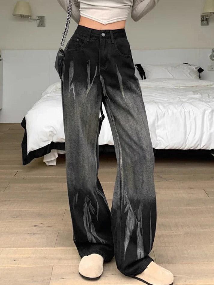 Hnewly - Random Tie Dye High Rise Boyfriend Jeans ddbos-shop